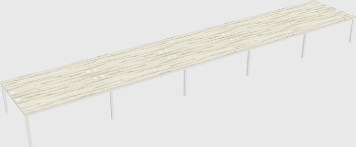 Shared rectangular desk