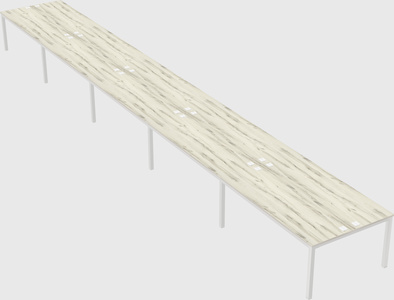 Shared rectangular desk