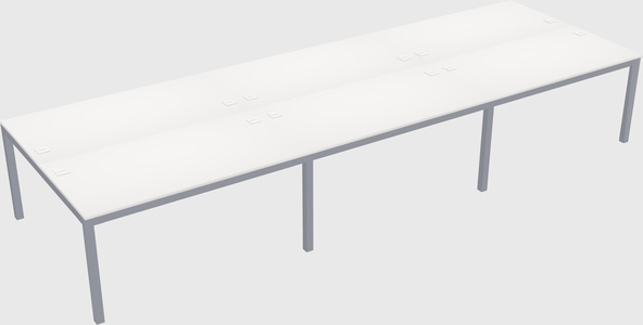 Shared rectangular desk