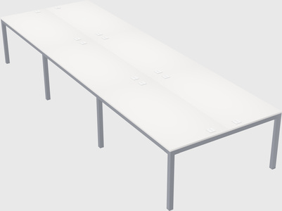 Shared rectangular desk