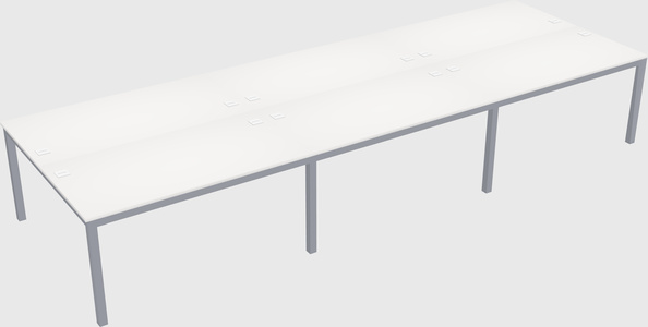Shared rectangular desk