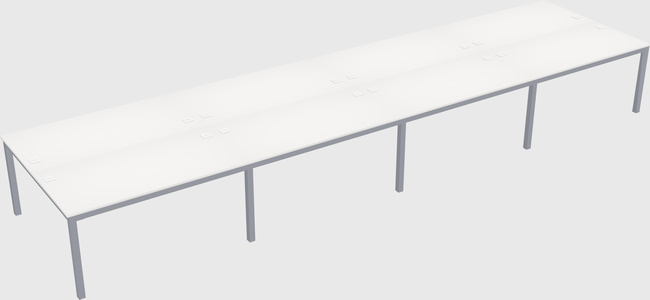 Shared rectangular desk