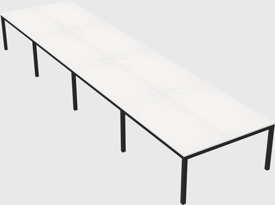 Shared rectangular desk