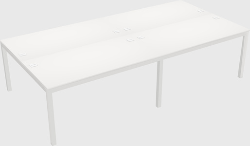 Shared rectangular desk