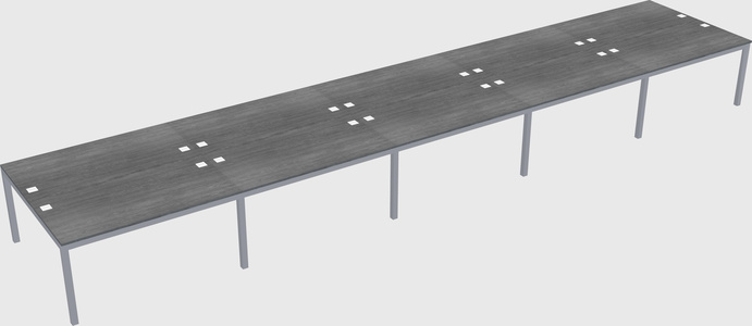 Shared rectangular desk