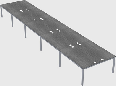 Shared rectangular desk
