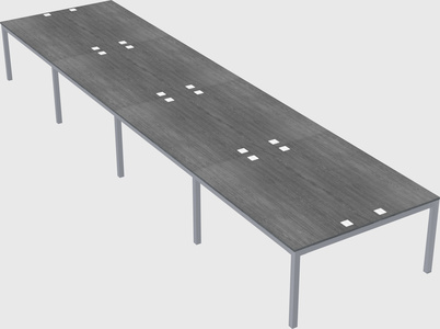 Shared rectangular desk