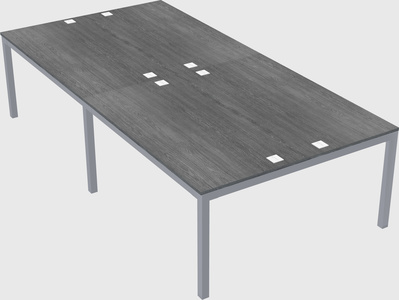 Shared rectangular desk