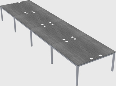 Shared rectangular desk