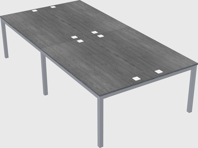 Shared rectangular desk