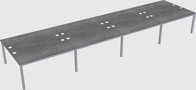 Shared rectangular desk