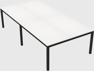 Shared rectangular desk