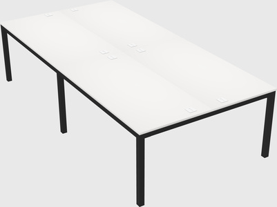 Shared rectangular desk