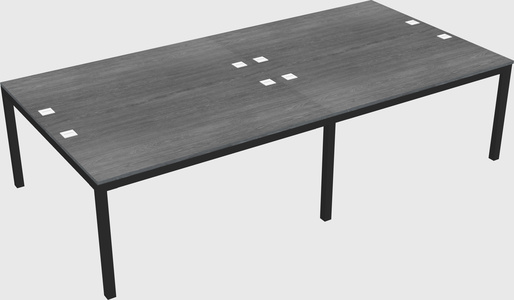 Shared rectangular desk