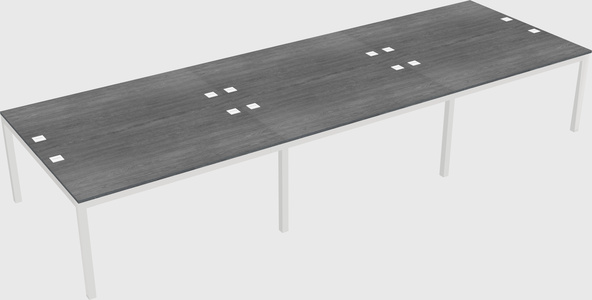 Shared rectangular desk