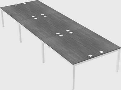 Shared rectangular desk