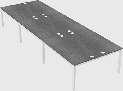 Shared rectangular desk