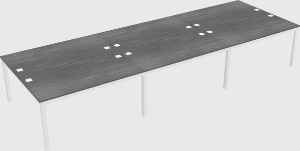Shared rectangular desk