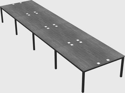 Shared rectangular desk