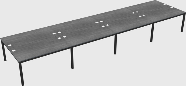 Shared rectangular desk