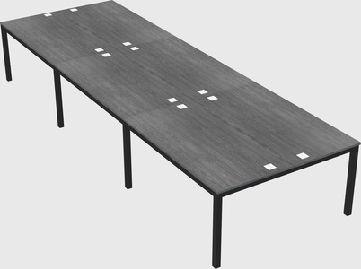 Shared rectangular desk