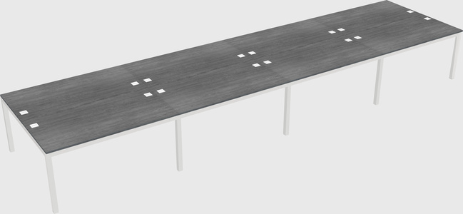 Shared rectangular desk