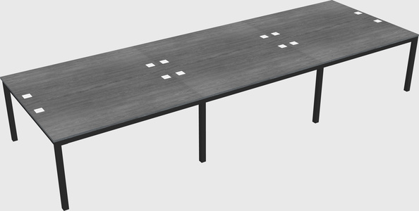 Shared rectangular desk