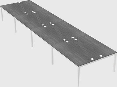 Shared rectangular desk