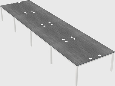Shared rectangular desk