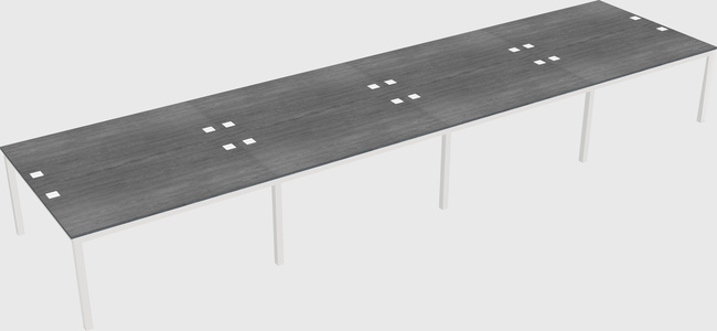 Shared rectangular desk
