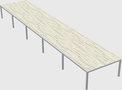 Shared rectangular desk