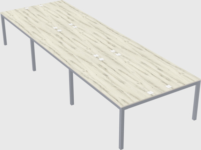 Shared rectangular desk