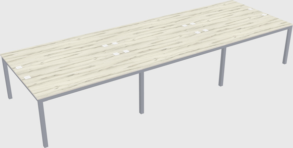 Shared rectangular desk
