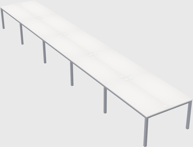 Shared rectangular desk