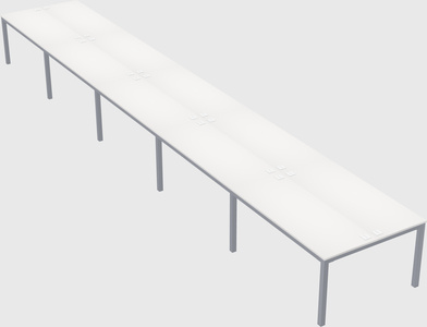 Shared rectangular desk