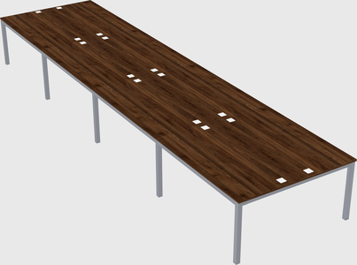 Shared rectangular desk