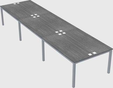 Shared rectangular desk