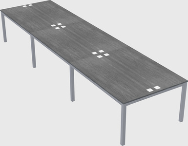 Shared rectangular desk