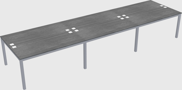 Shared rectangular desk