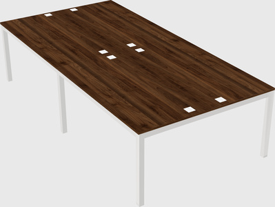 Shared rectangular desk