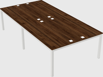 Shared rectangular desk