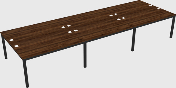 Shared rectangular desk