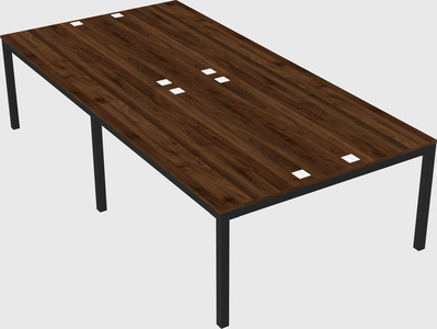 Shared rectangular desk