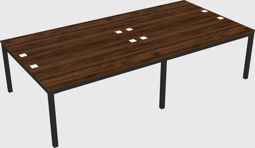 Shared rectangular desk