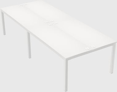 Shared rectangular desk