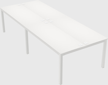Shared rectangular desk