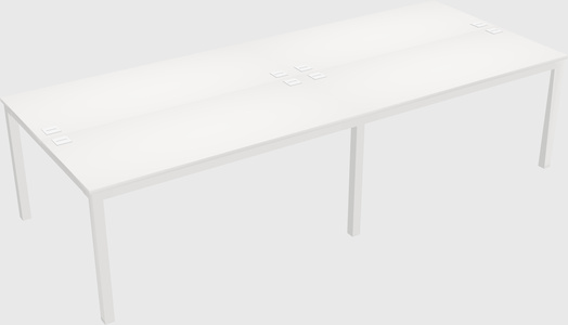 Shared rectangular desk