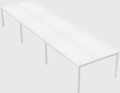 Shared rectangular desk