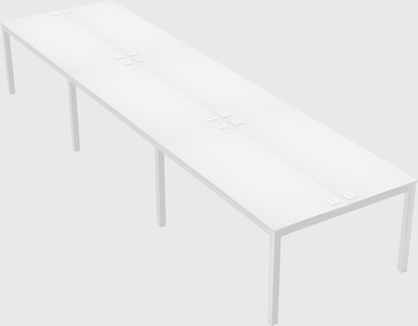 Shared rectangular desk