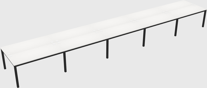 Shared rectangular desk
